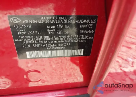 2021 Hyundai Sonata Limited from USA, damaged, VIN 5NPEH4J26MH083738